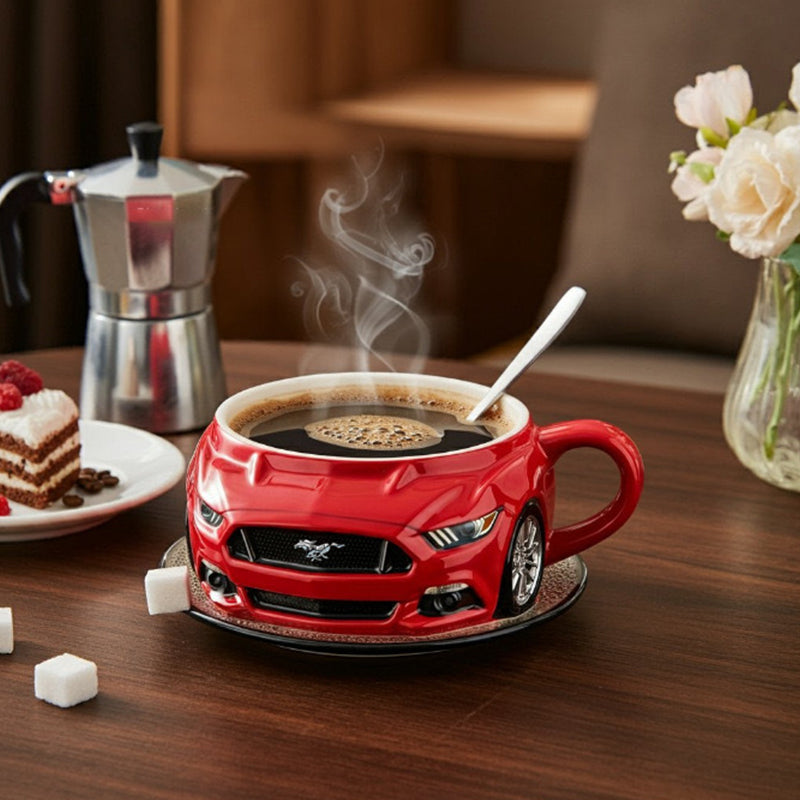 Car-Shaped Stainless Steel Coffee Mug – Handmade, Durable, Novelty Office Cup, Ideal Gift for Car Fans