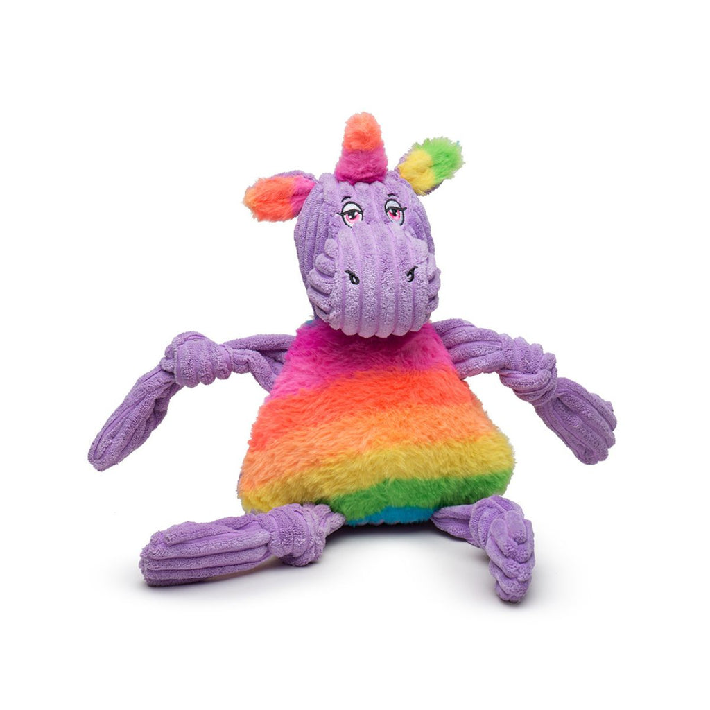 Rainbow Unicorn Knottie® Plush Dog Toy