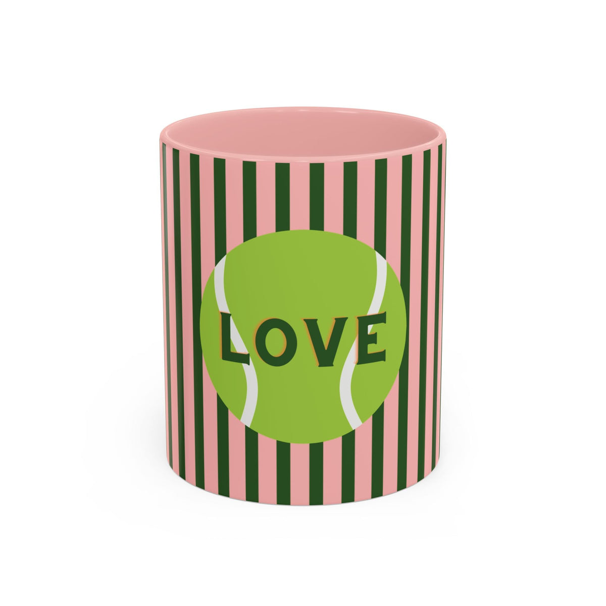 Tennis Love Coffee Mug, PINK — Tennis Ball Coffee Cup