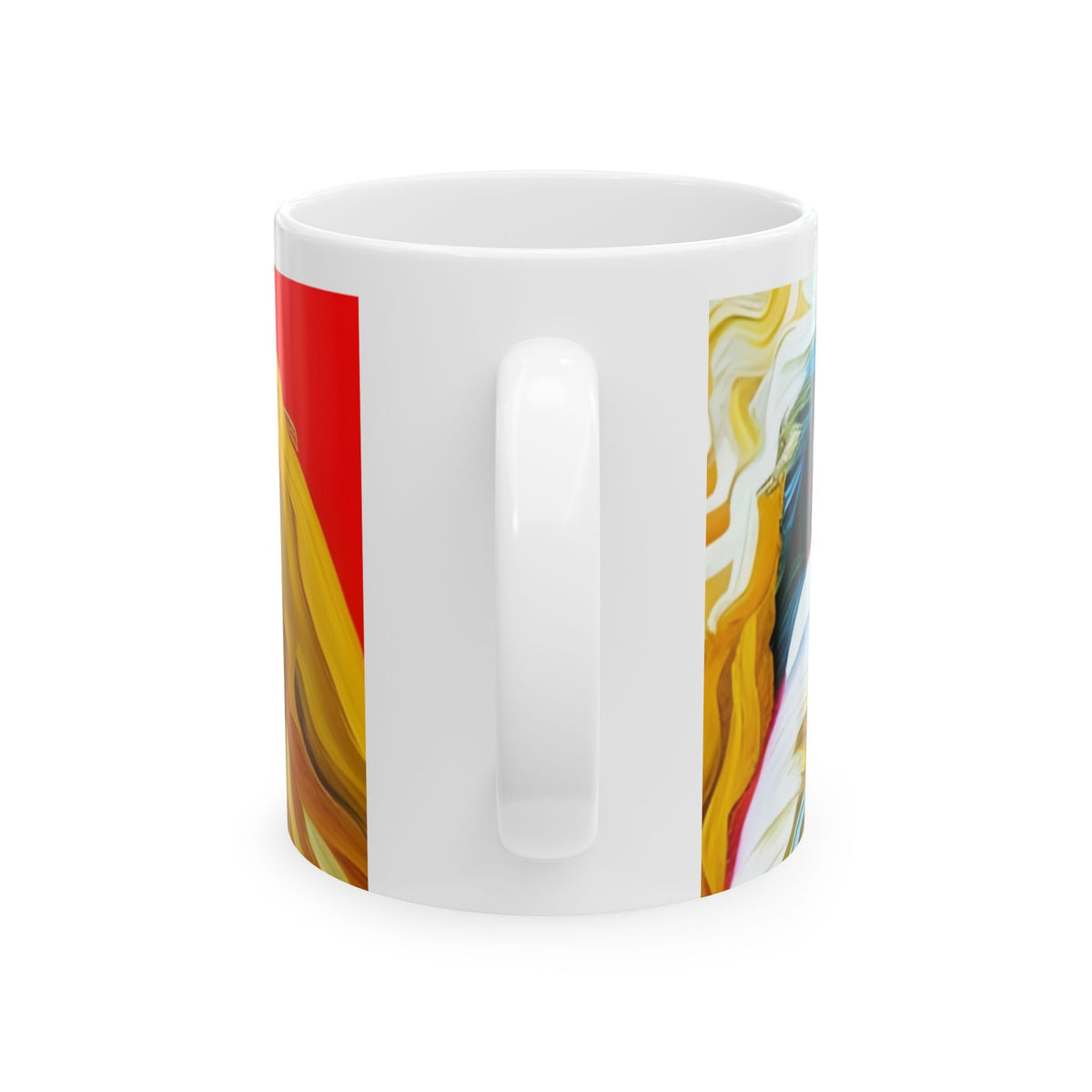 Vibrant Doodle Dog Mug, Colorful Coffee Cup, Gift for Doodle Lovers,D