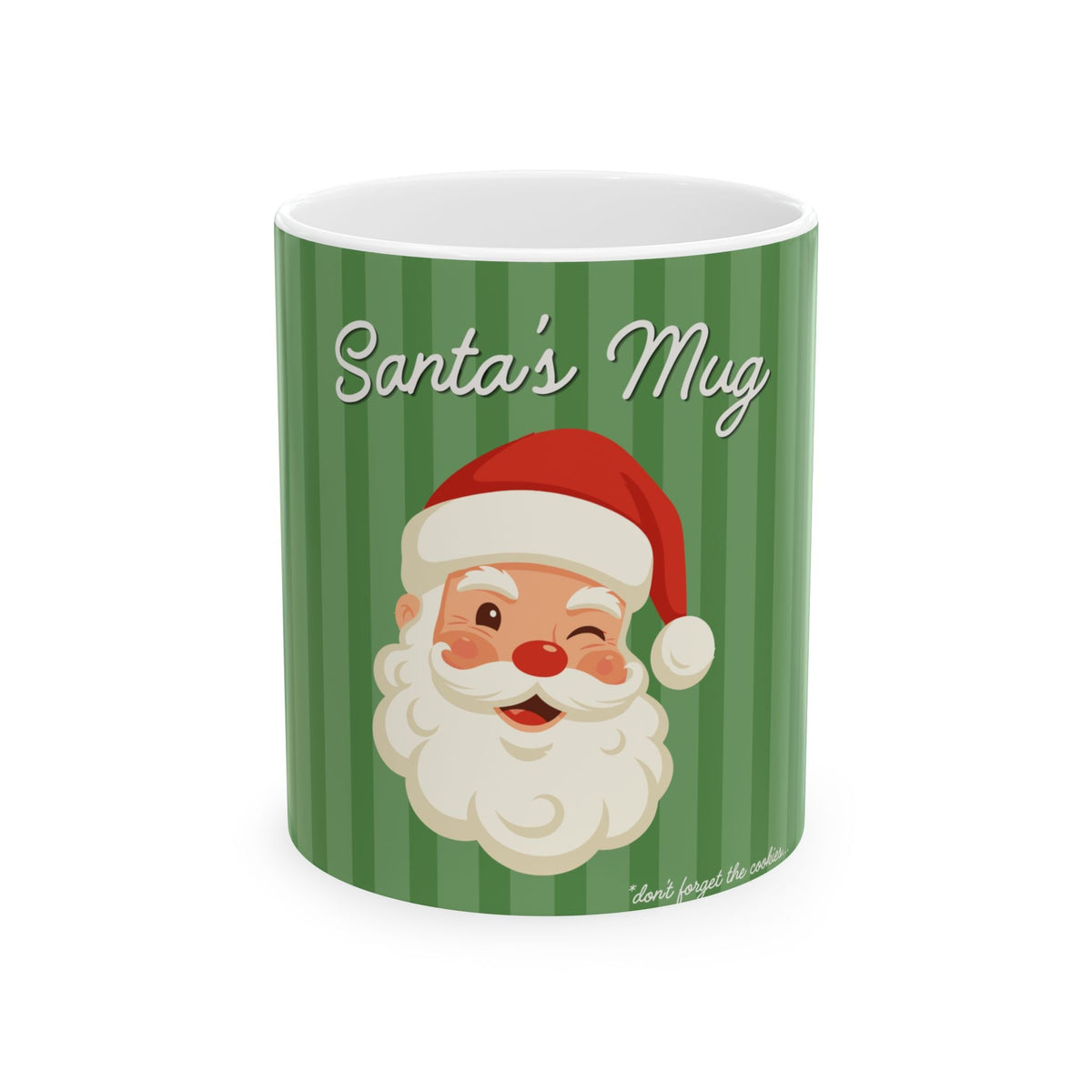 Santa's Mug Ceramic Coffee Cup — Christmas Holiday Gift (11oz & 15oz)