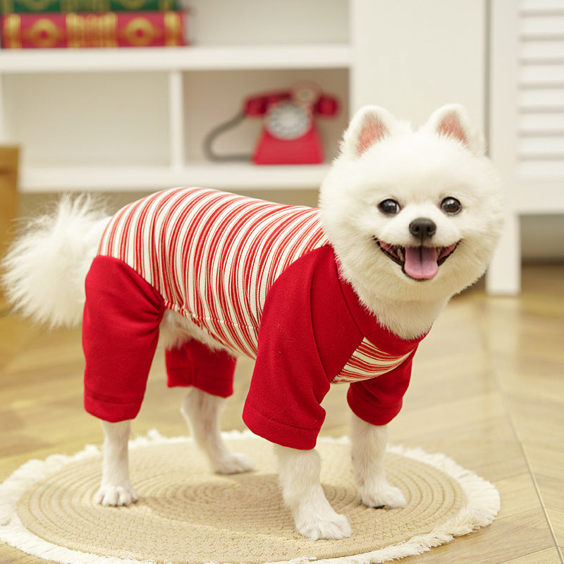 Pet Clothing Striped Large Dog Undershirt