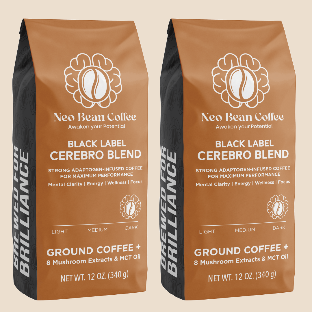 Neobean Cerebro Blend - Mushroom Coffee - Specialty Coffee with 8 Adaptogens