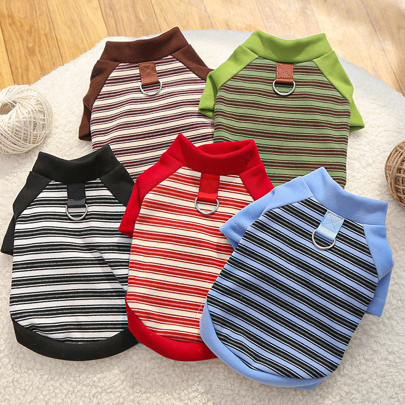 Pet Clothing Striped Large Dog Undershirt