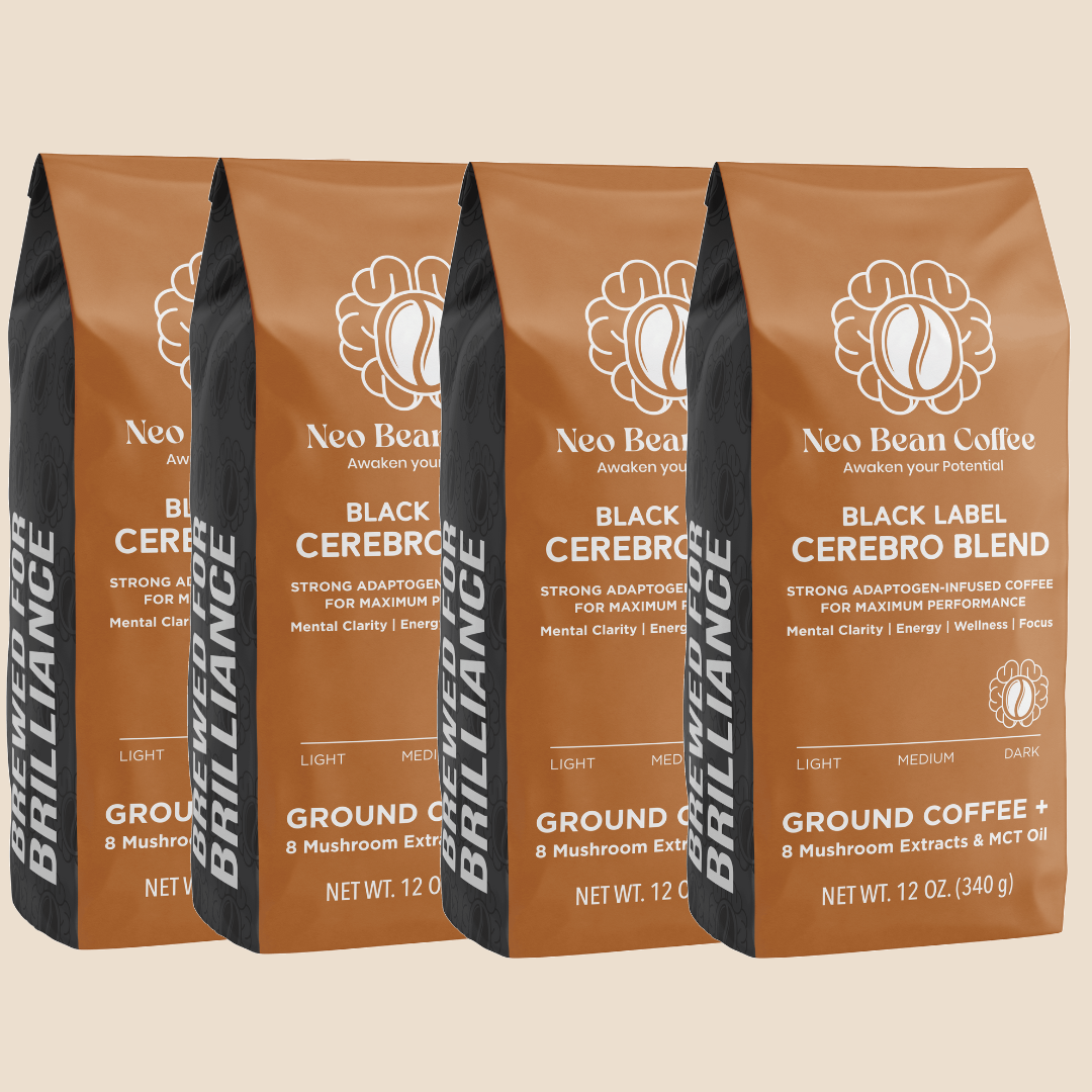 Neobean Cerebro Blend - Mushroom Coffee - Specialty Coffee with 8 Adaptogens