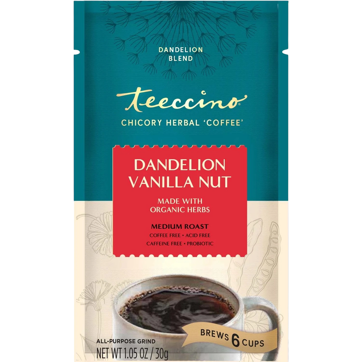 Dandelion Vanilla Nut Herbal Coffee