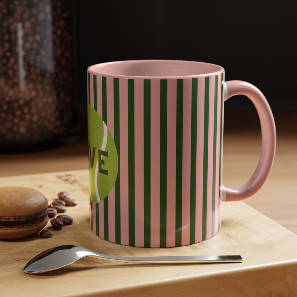 Tennis Love Coffee Mug, PINK — Tennis Ball Coffee Cup