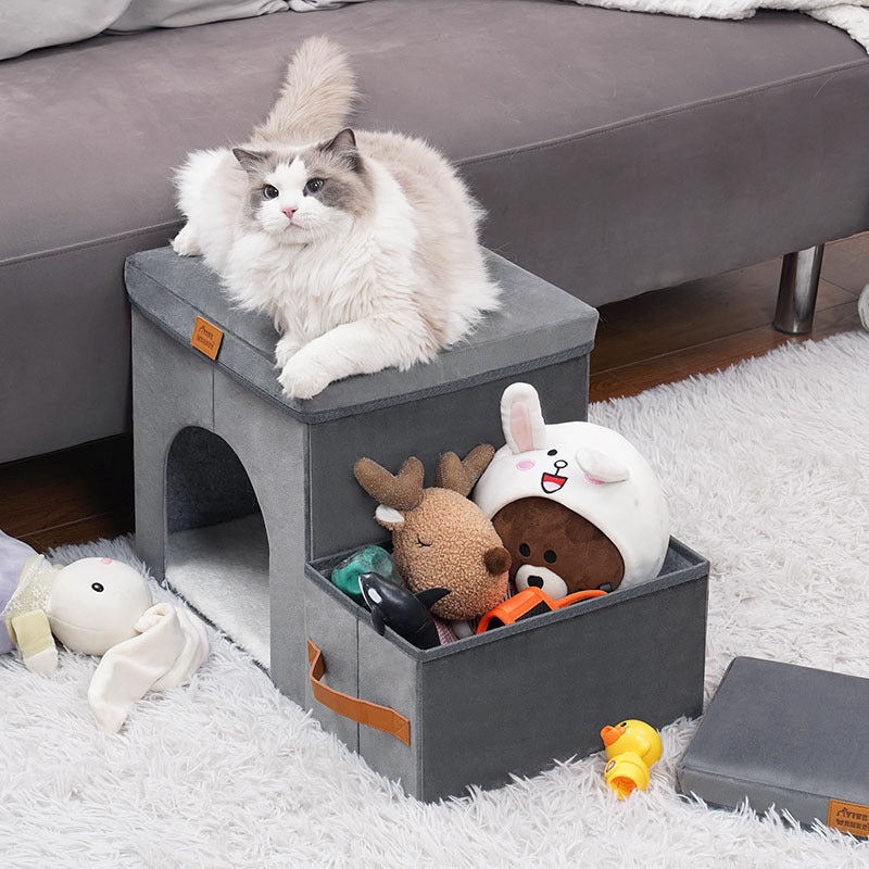 Foldable Pet Storage Stairs Dog Steps Ladder