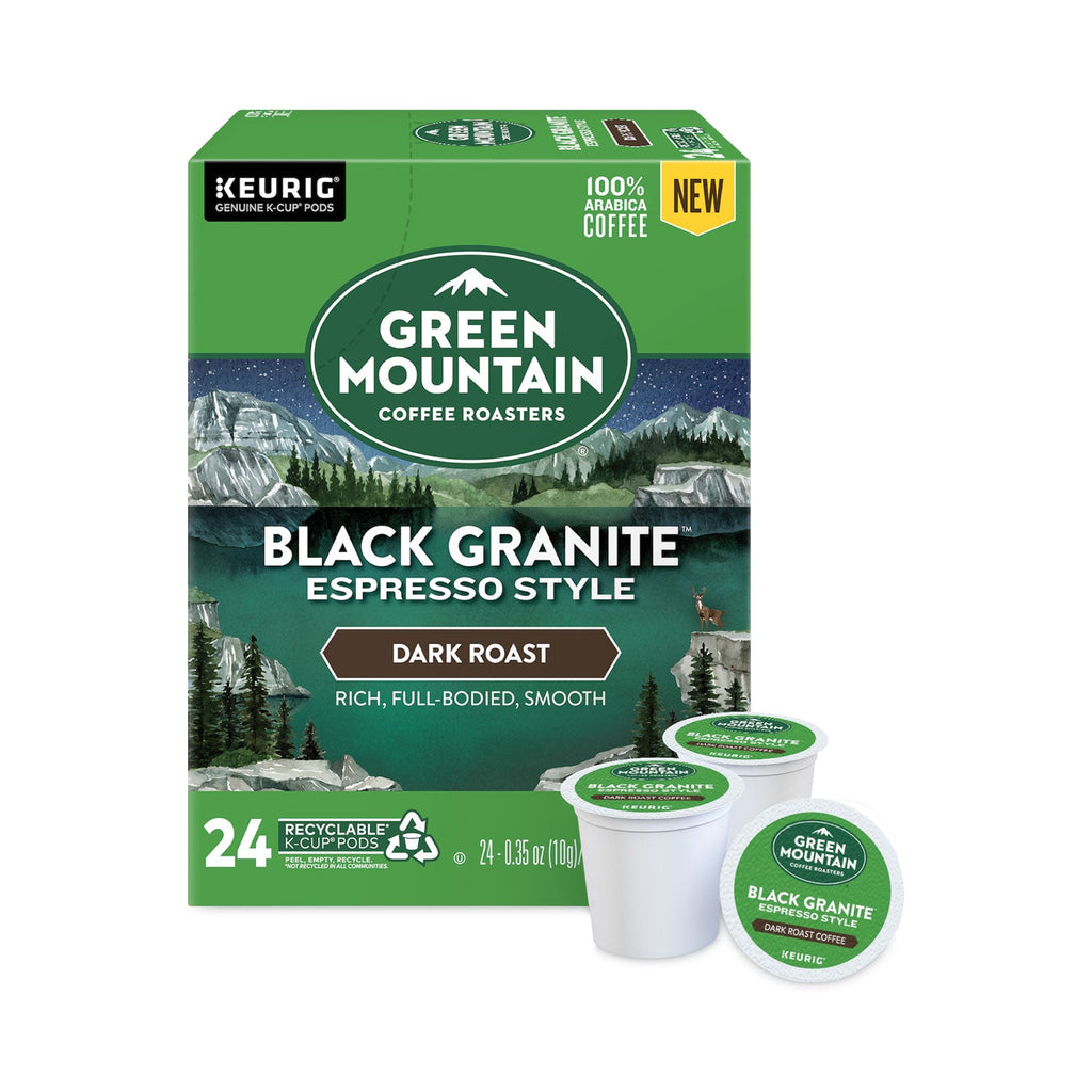 Green Mountain Coffee Black Granite Espresso Style K-Cups, 24/Box