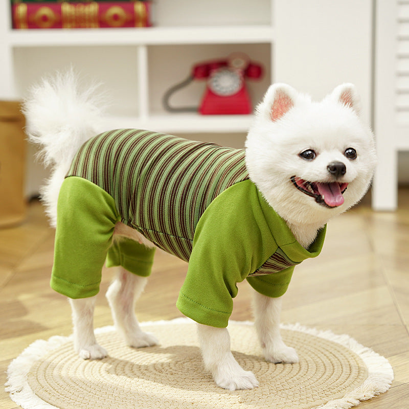 Pet Clothing Striped Large Dog Undershirt