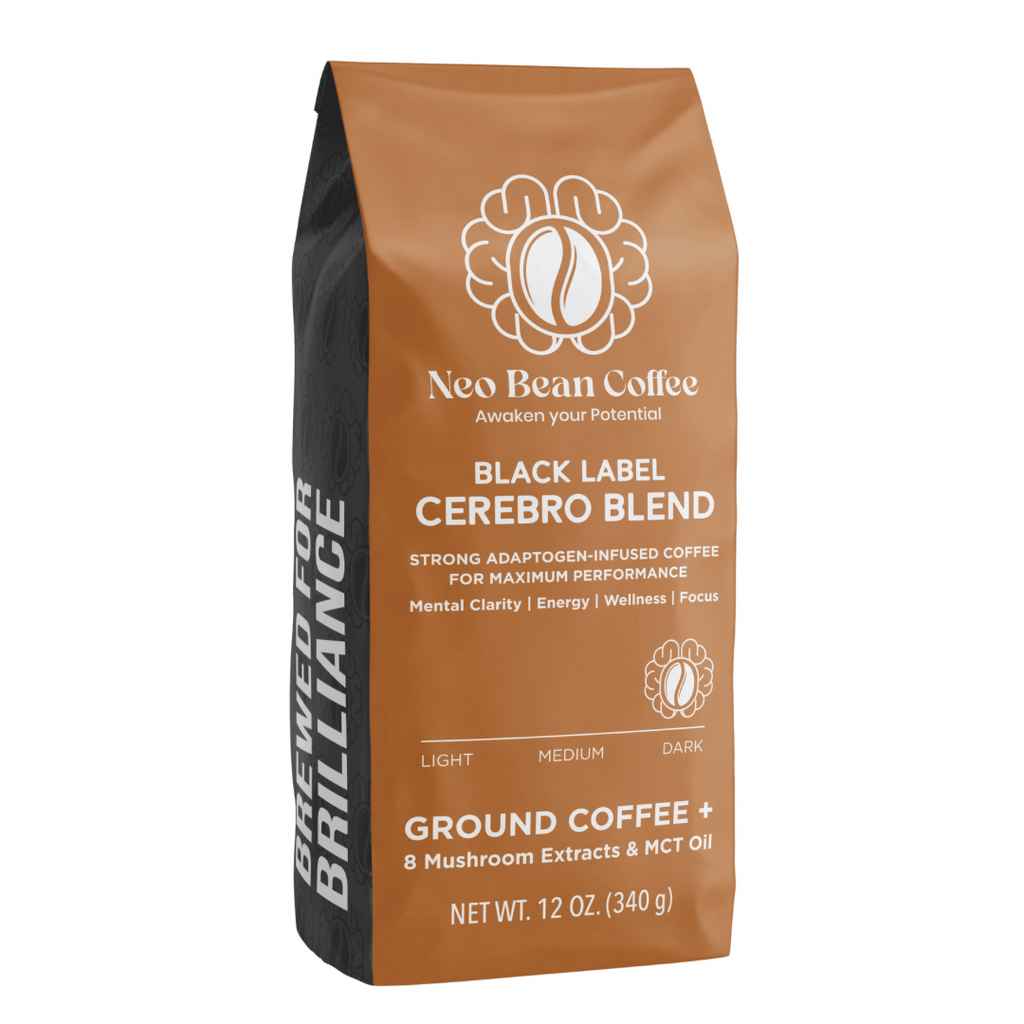 Neobean Cerebro Blend - Mushroom Coffee - Specialty Coffee with 8 Adaptogens