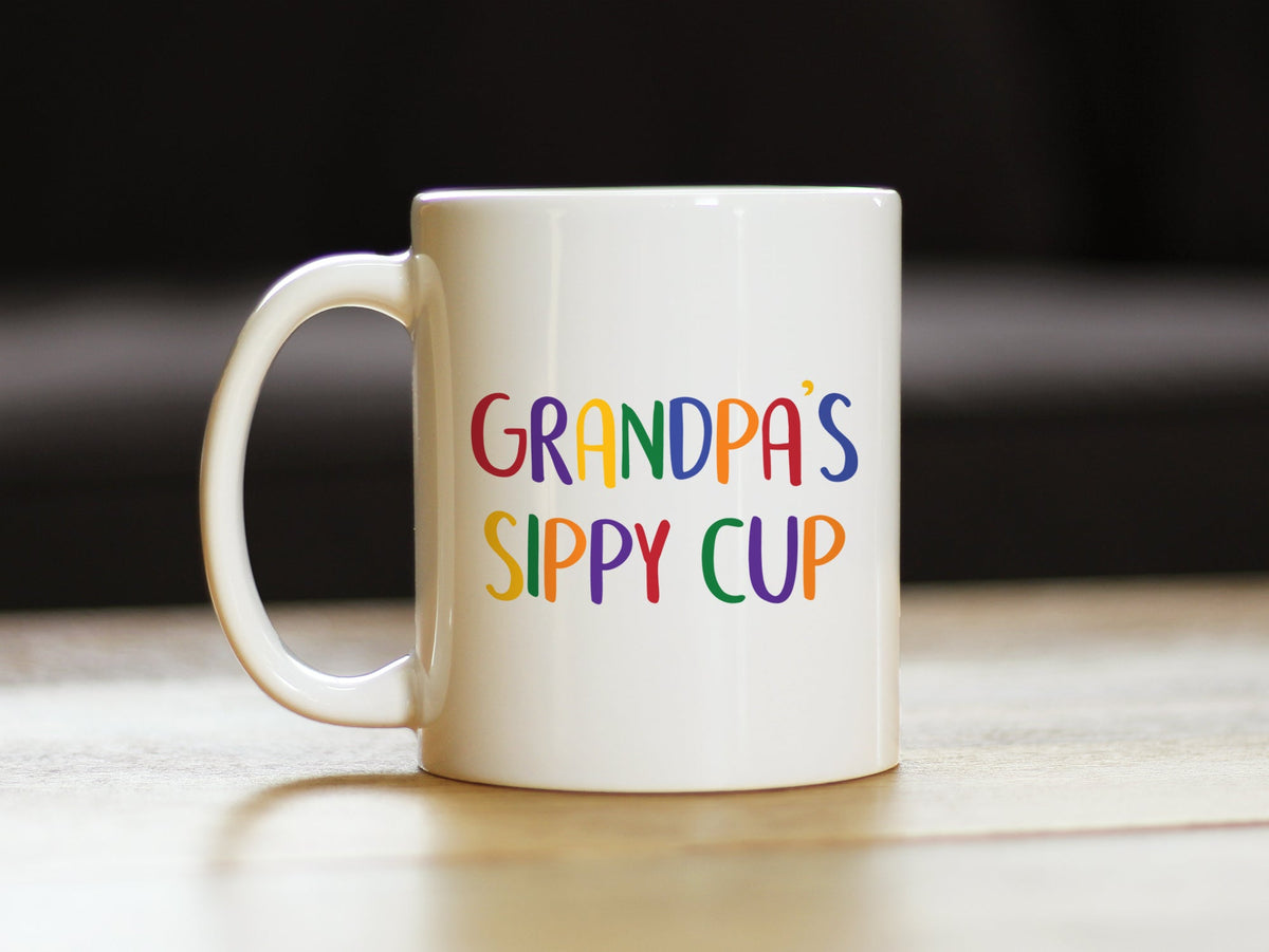 Grandpa's Sippy Cup - Coffee Mug Gift for Grandfathers - Fun Birthday Cups