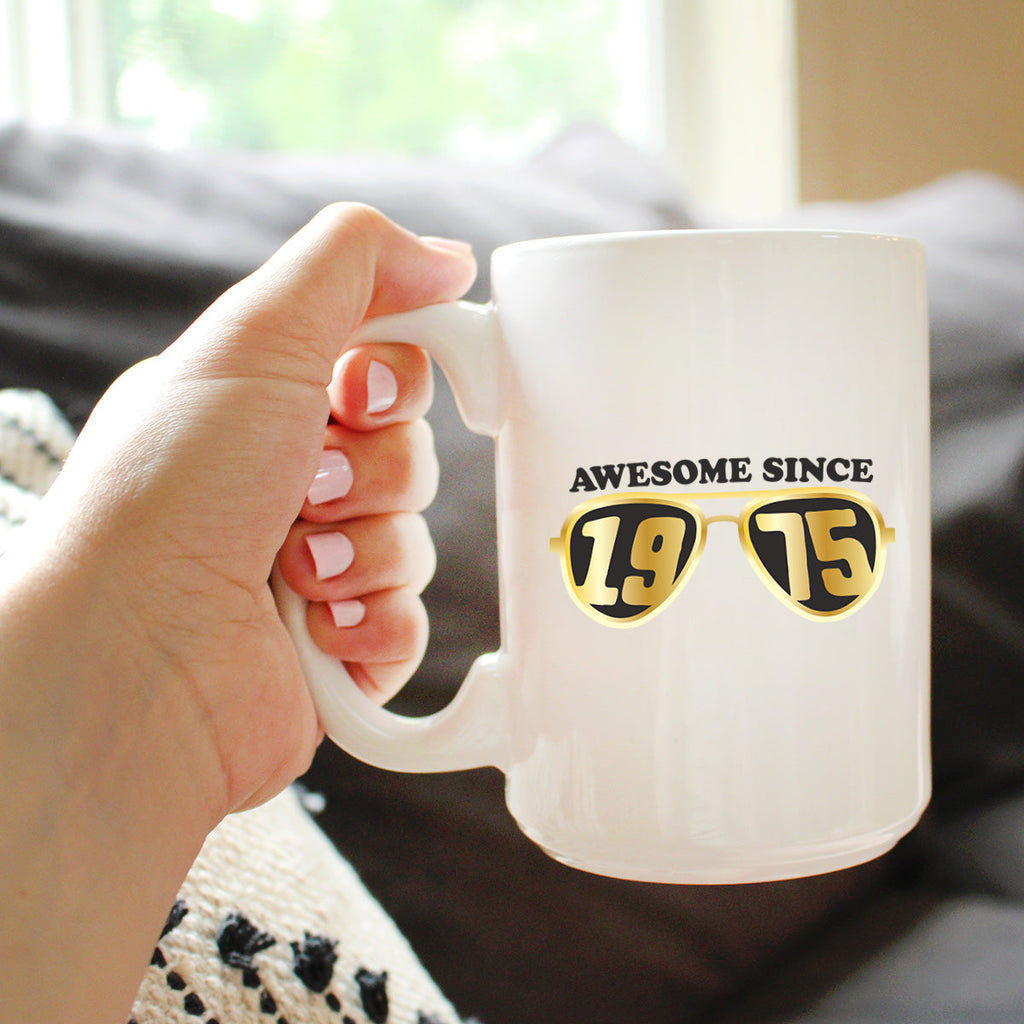 Awesome Since 1975 Coffee Mug 50th Birthday Gift Ideas White Ceramic Coffee Cup