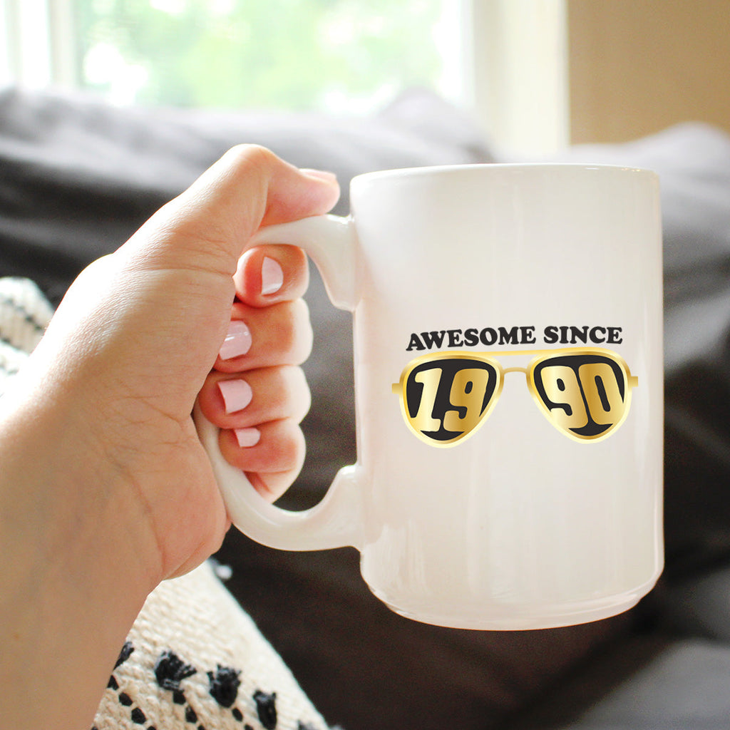 Awesome Since 1990 Coffee Mug 35th Birthday Gift Ideas White Ceramic Coffee Cup