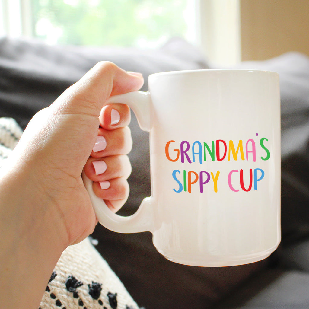 Grandma's Sippy Cup - Coffee Mug Gift for Grandmothers - Cute Birthday Cups