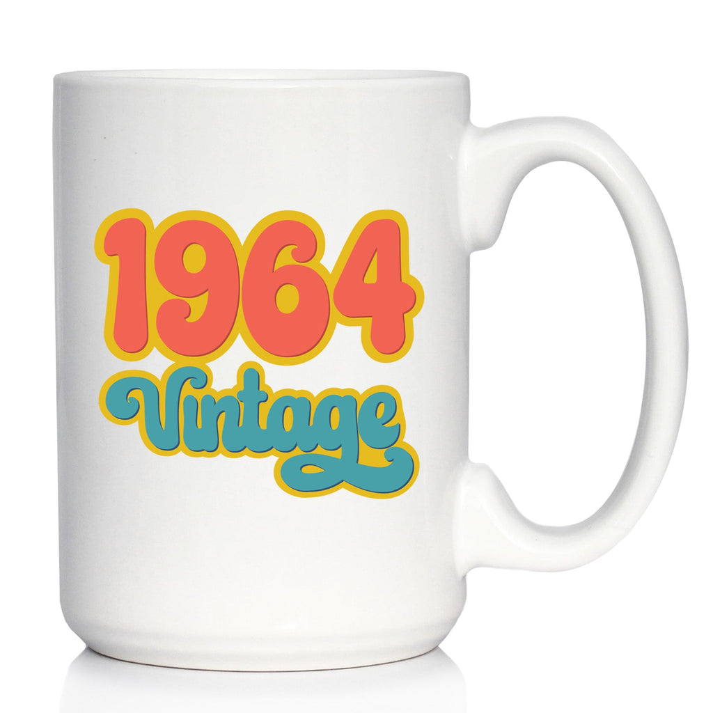 Vintage 1964 - Fun 62nd Birthday Coffee Mug Gifts for Men & Women Turning 62 - Retro Coffee Cups
