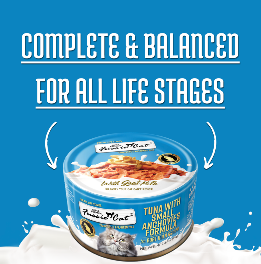 Fussie Cat Tuna with Small Anchovies Formula in Goat Milk Gravy (2.47oz)