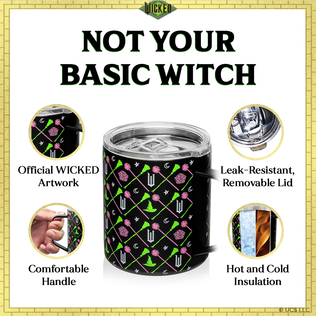 Wicked Black Stainless Steel Camp Mug - 12 oz