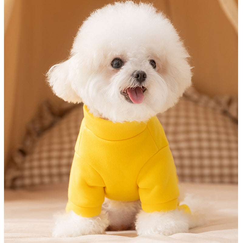 Puppy Clothes, Four-legged Warm Hoodie For Autumn And Winter, Thin Fleece Teddy Bear Cat Pet Clothes For Small And Medium-sized Dogs