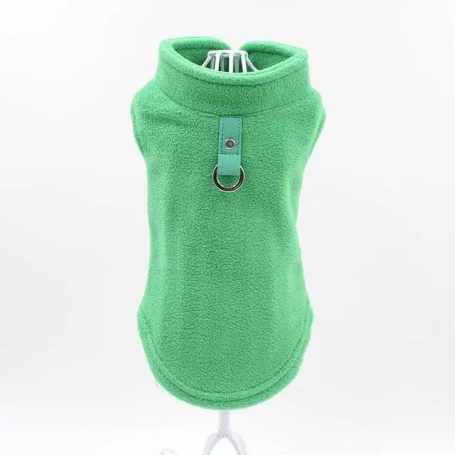 Blank Dog Vest Soft Fleece Clothes For Small Dogs Solid Candy Color Dog T Shirt With Dog Harness Leash Dog Cold Weather Coat Warm Dog Jumpers Soft Fleece Vest Jacket with Leash Ring Costume for Puppy Small Dogs