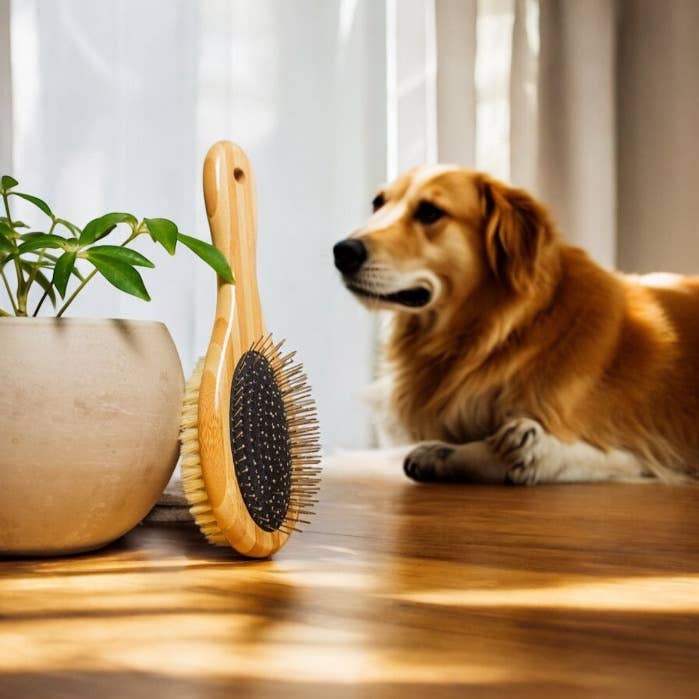 Bamboo Dog & Pet Grooming Brush