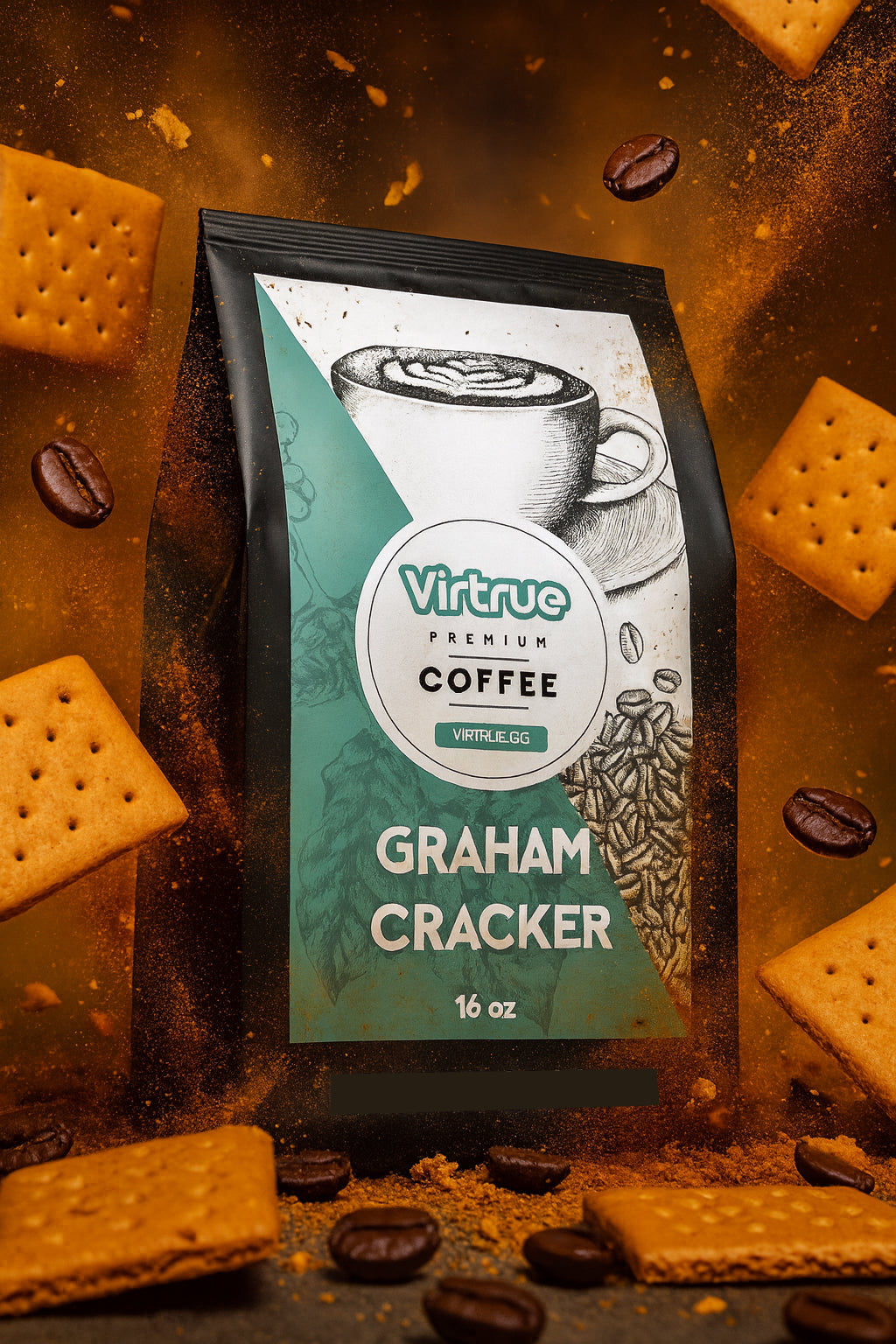 Graham Cracker Flavored Coffee – 16oz | Virtrue Premium
