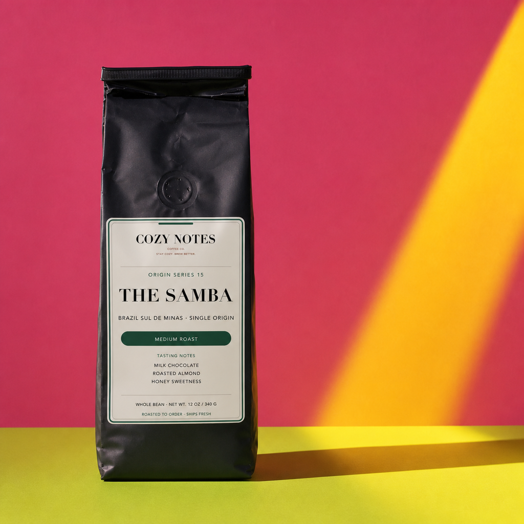 Cozy Notes The Samba — Brazil Sul de Minas Single Origin Coffee, Medium Roast