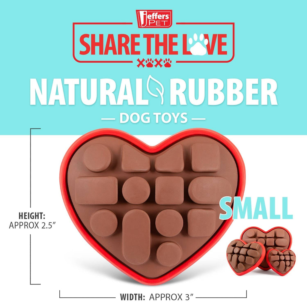 Jeffers Natural Rubber Box of Chocolates Dog Chew Toy for Medium-Chewers